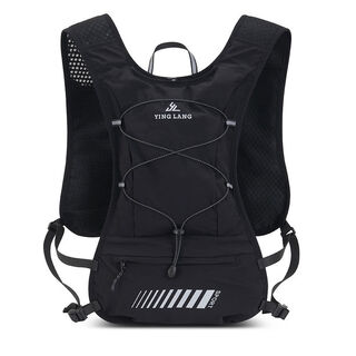 Yinglang running vest bag 5l cycling men's and women's outdoor cross-country backpack cycling marathon lightweight water bag mountaineering hiking black single bag