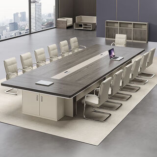 Senyu office furniture office furniture large conference table long table simple modern office desk rectangular conference room table and chair combination rounded corners 2.4*1.2 meters. conference table. urban installation package