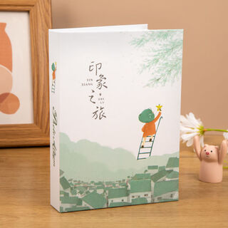 Splendid photo album, large capacity, 5 inches, 6 inches, 7 inches, 8 inches, customized 100 photos, household wedding anniversary record interstitial, couple photo album, photo storage, photo development, impression journey, 8 inches/100 photos (inner page 15.2*20.3cm)