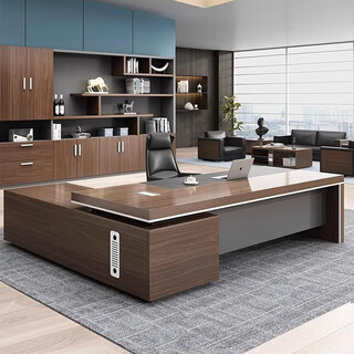 Boss desk office desk and chair combination simple and modern president desk supervisor desk manager desk and chairs executive desk new chinese style 1.6 meters thickened boss desk