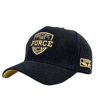 Hat men's high top versatile spring and summer trend new korean style large head baseball cap women's fashion embroidered casual anti-high top 1985-black hat gold embroidery normal size adjustable 55-59cm