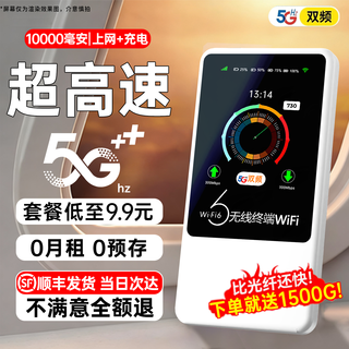 飞瑧【热销榜NO.1】千兆随身wifi6全国通免插卡无线高速支持2025款5G/4G设备便携无限制三网小优米选 5G小米智选【云南新疆西藏版】提速9999%
