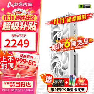 电竞叛客RTX 5060 显卡 8G/OC 电脑游戏电竞显卡 DLSS4 台式机电脑rtx5060白色游戏独立显卡 RTX5060 X2W OC 8G