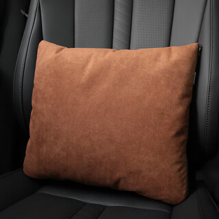 Bimll balcantara car pillow quilt dual-purpose folding car sleeping pillow rear children's car sleeping artifact pillow quilt 4914 truffle brown 1 piece