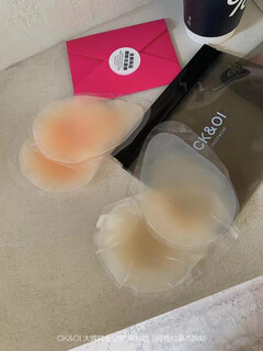 液态提拉胸贴婴儿奶嘴型硅胶胸贴挡敏隐形不凸点乳贴 两对装（肤+粉 均码