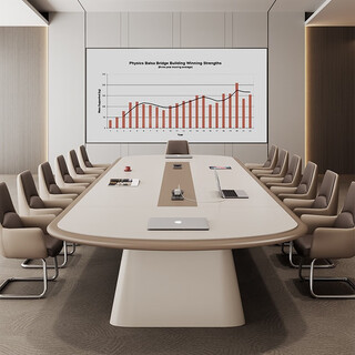 Hairong furniture new round conference table long table simple modern multi-person meeting table conference room negotiation table reception table and chair combination color card