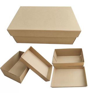 Yusenyi 10 kraft paper sky and earth covers shoe box carton empty box student dormitory packing box sports shoe storage sky and earth cover original color 10 pcs. 1 shot of 10 pcs 24x18x10cm 24 pcs 24x18x10cm