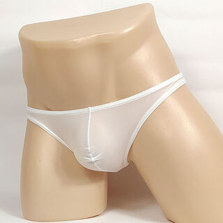 Sexy pure lust style underwear for men, ice silk, cool, thin, low-waisted men's thong, hip lift, breathable bag bag, t-pants, trendy, white, l90-126jin jin is equal to 0.5 kg
