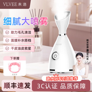 Vlvee hot spray facial steamer hydrating spray beauty salon facial steamer home handheld cold spray portable nano spray hydration device birthday gift for girls flagship hot spray - ion mist + nano steam