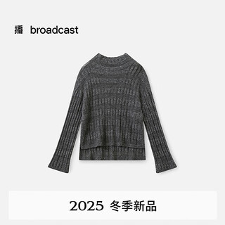 Broadcast mall same style micro-flared sleeve sweater for women 25 autumn and winter new style gray style sweater bds4sd3705 g20 frost gray l