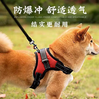 Dog leash vest carrier small medium chain large dog walking golden retriever labrador teddy dog enhanced version red separate chest m size recommended 19-35 jin jin equals 0.5 kg