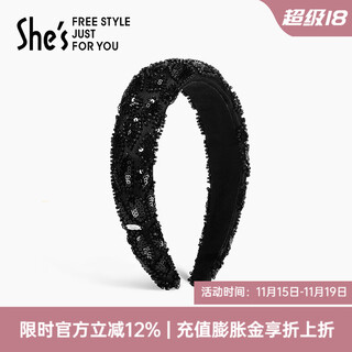 She s akiko barbie handmade beaded high skull wide hairband light luxury hairpin headband hair accessories birthday gift for girlfriend black g0