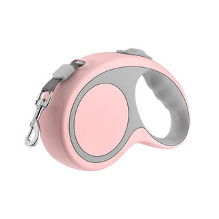 Dog leash automatic retractable dog chain medium small dog teddy corgi pet pet supplies rope gray and white double color matching 3 meters retractable leash (super light 170 grams)