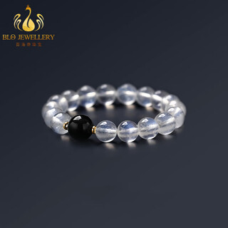 Bailuoqi sri lanka 7a collection grade moonstone bracelet obsidian bracelet couple jewelry beads 8mm
