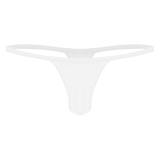 Pyongrains men's thong sexy underwear high elastic thin mesh soft transparent breathable sexy seamless white s