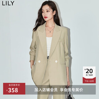 Lily song qian's same style autumn new women's style high-end commuting design simple suit jacket 322 gray green m
