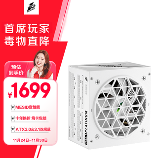 Chief player (1st player) ngdp platinum 1300w atx3.1 power supply (mes id/embossed cable/atx3.0&3.1 dual specification/fdb fan/support 5090/dual 12v2x6/white)