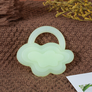 Tyry.hu soothing teether whale star cloud baby teether teething period molars can be boiled baby teether 4 months+ cloud-sprouting green 1 pack
