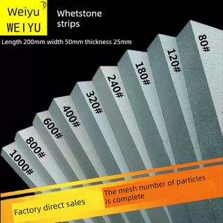 Yusenyi oil petroleum stone abrasive oil stone industrial rod sharpening block thick and thin grinding stone abrasive kitchen knife stick machine household mold 80 mesh 200x50x25mm one light green