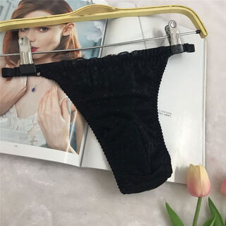 New men's adjustable thin strap suspender thong sexy men's close-fitting lace underwear black l recommended 95-110jin jin equals 0.5 kg