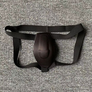 Men's cup double-strap thong youth sexy 3d three-dimensional highlighted large underwear swimming trunks gasket pads black m2 points 0-2 points 3 feet