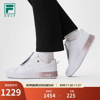 Fila official gf 1911 golf shoes for women 2025 spring new boa comprehensive training shoes soft spike shoes fila white-wt 35.5 (220mm)
