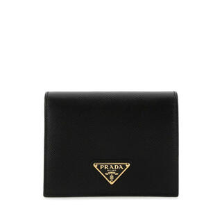 Prada fw25 luxury women's small calfskin wallet black one size