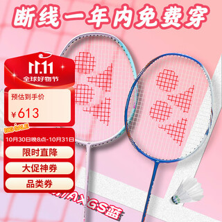 YONEX尤尼克斯羽毛球拍全碳素超轻对拍AX700粉5U/AXGS 4U已穿线附手胶
