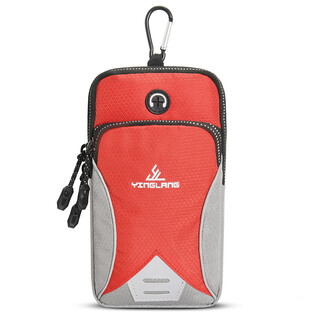 Yinglang outdoor sports mobile phone arm bag single shoulder crossbody bag universal mobile phone arm strap wrist bag red