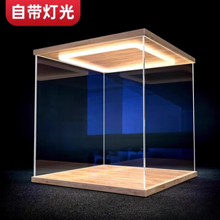 Acrylic display box with light lego model blind box building blocks dust cover transparent hand display cabinet led light return light display box 10cm 30cm 10cm
