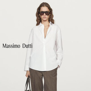 Massimo dutti autumn and winter new products 2025 women's clothing classic versatile basic high intelligent cotton long-sleeved shirt 05137887 white xs (165/84a)