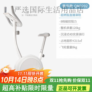 Yingerjian magnetically controlled exercise bike home spinning ultra-quiet sports indoor fitness equipment bicycle new elegant white/8-speed magnetically controlled resistance/free