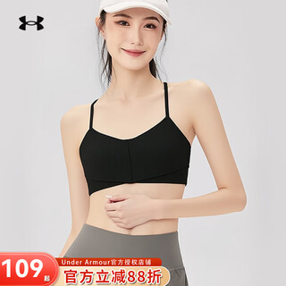 Under armor women's spaghetti strap bra autumn new fashion back beautiful yoga pilates sports bra 1384011 1384011-001 xs