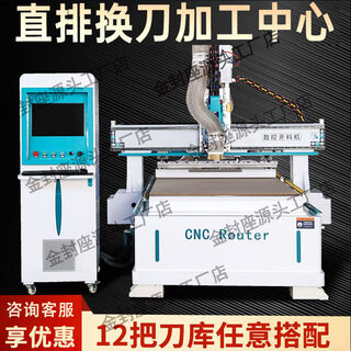 In-line tool changing machining center, fully automatic four-process cutting machine, invisible parts woodworking panel furniture production line, 40 people are consulting customer service on the actual equipment price of the group cutting machine