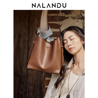Nalandu bags women's bags 2025 new bucket bag shoulder bag crossbody bag commuting women's bag gift for girlfriend brown