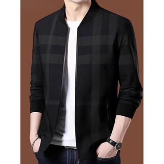 Armani exchange armani men's jacket spring and autumn new middle-aged business casual windproof jacket gray 2506 velvet thickening one size xl180 recommendation 140-155 jin jin equals 0.5 kg wear