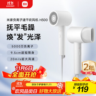 Mijia xiaomi hair dryer quick-drying hair dryer negative ion hair care h300 recommended gift for girlfriend birthday gift home student dormitory