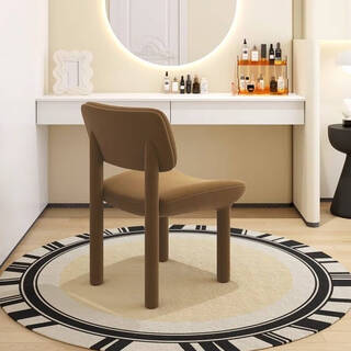 Fantasy internet celebrity makeup chair cream style designer home chair bedroom light luxury makeup table stool simple and beautiful milk coffee color large size