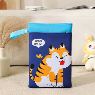 Cartoon diaper storage bag baby diaper baby diaper diaper refill bag portable out-and-about stroller hanging tiger