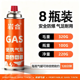 Yanhe cassette stove gas tank tj portable outdoor camping barbecue safety explosion-proof gas bottle butane gas gas tank 220g*8 bottles