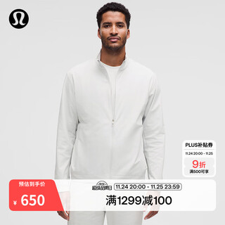 Lululemon丨zeroed in men's sports jacket quick-drying wicking lm3fgxs steam gray 2xl