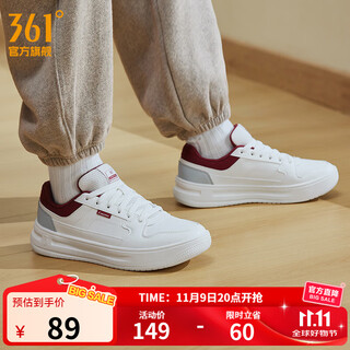 361 men's sneakers autumn and winter new style qinghe velvet warm and versatile classic white shoes casual sports shoes for men feather white/black cherry new autumn and winter products 42