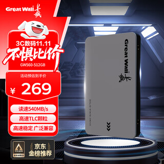 Great wall 512gb ssd solid state drive sata3.0 interface reading speed 540mb/s desktop/notebook universal gw560 series