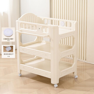 Others 12,000 people have collected it. imported environmentally friendly hdpe multifunctional crib for easy diaper changing, stroking, and bathing. gateless model. night light + silent explosion-proof wheels.