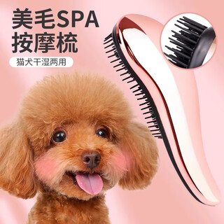 Xixi tai tai dog comb teddy comb special pet massage comb fluffy artifact small dog bichon dog hair supplies rose gold comfortable massage + hair beauty spa