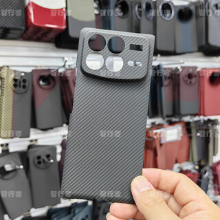 Xiaomi (mi) original quality thin and light kevlar carbon fiber bare-feel business phone case for xiaomi mix fold4, fine hole 600d fine grain matte black back cover xiaomi mix fold4