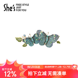 She s qianzi hair accessories colorful butterfly dream embroidered butterfly horizontal clip ponytail hairpin hairpin birthday gift for girlfriend