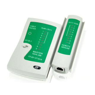 电脑配件测线仪RJ11/RJ45测线仪电话线网线测线仪 测线仪白色