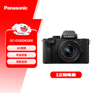 Panasonic g100dk (panasonic) mirrorless camera digital camera vlog camera mirrorless kit 12-32mm 4k video professional radio soft skin selfie