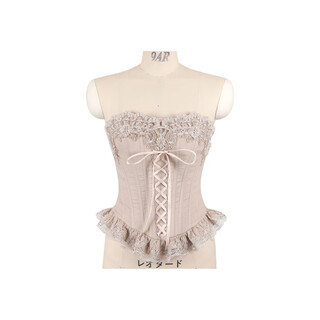 Mum&memummycat laying cat ballet music box linen cotton heavy industry beaded lace fishbone tube top bra gray pink xs